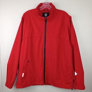 StormTech Golf H2Xtreme Waterproof Mock Neck Zip-Up Jacket in Red Sz. L